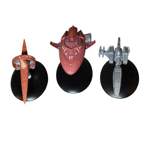 3 Piece Star Trek Starship Models - ANDORIAN WARSHIP 1890-A/C TM & © 2015 CBS Studios Inc. , VULCAN 