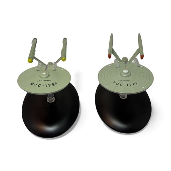 2pc Star Trek Starship Models - U.S.S. Enterprise NCC- 1701 Star Trek II TV Concept & U.S.S. Defiant