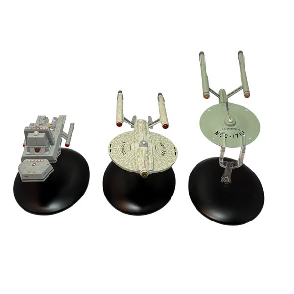 3p Star Trek Starship Models - U.S.S. Bonaventure, S.S. Antares & U.S.S. Enterprise NCC-1701 - NO BO