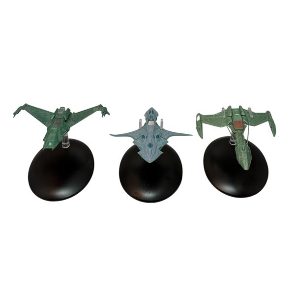 3pc Star Trek Starship Models - Klingon Attack Ship, The Phoenix & Klingon D5 Battlecruiser - NO BOX