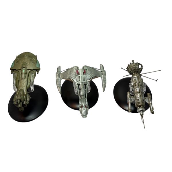 3pc Star Trek Starship Models - Klingon Raptor, Frienship 1 & Tellarite Warship NO BOXES