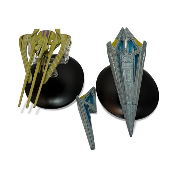 2pc Star Trek Starship Models - Tholian Webspinner (2152) & Starfleet Scout Ship NO BOXES