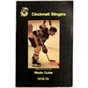 Image 1 : 1978-79 WHA MEDIA GUIDE - CINCINNATI STINGERS