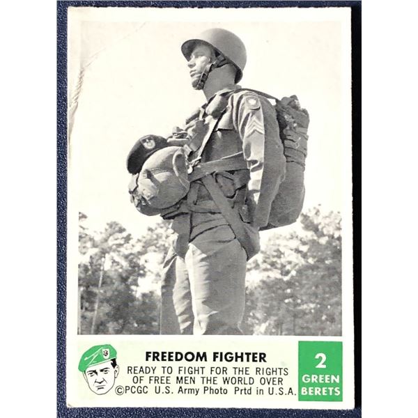 1966 PHILADEPHIA CHEWING GUM GREEN BERETS 'FREEDOM FIGHTER'