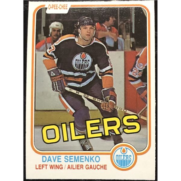 1981-82 O-PEE-CHEE DAVE SEMENKO