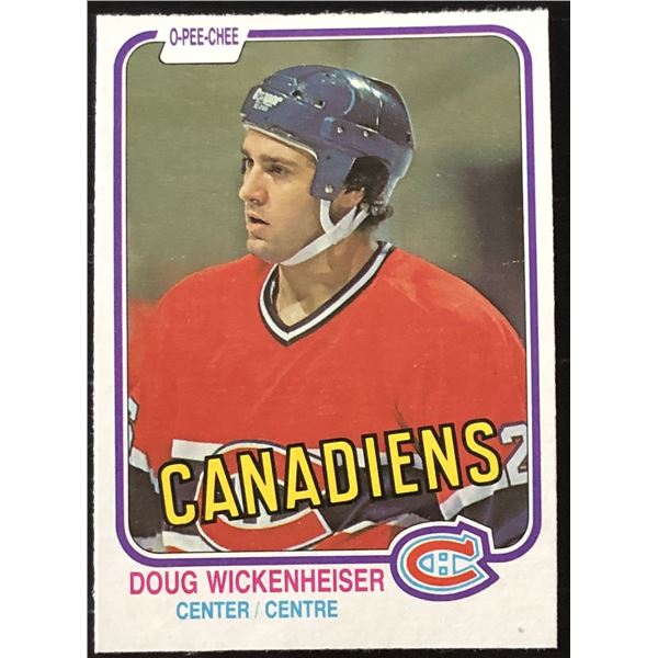 1981-82 O-PEE-CHEE DOUG WICKENHEISER ROOKIE CARD
