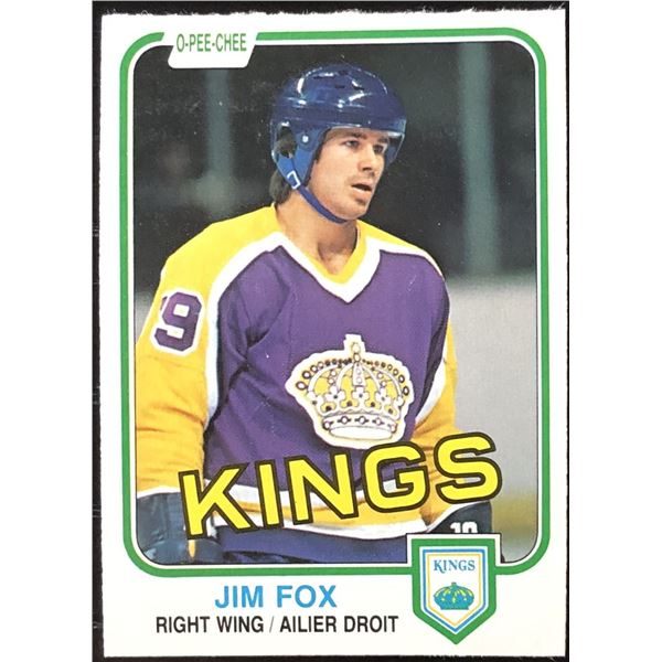 1981-82 O-PEE-CHEE JIM FOX ROOKIE CARD