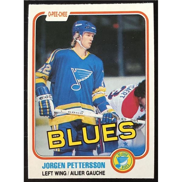 1981-82 O-PEE-CHEE JORGEN PETTERSSON ROOKIE CARD