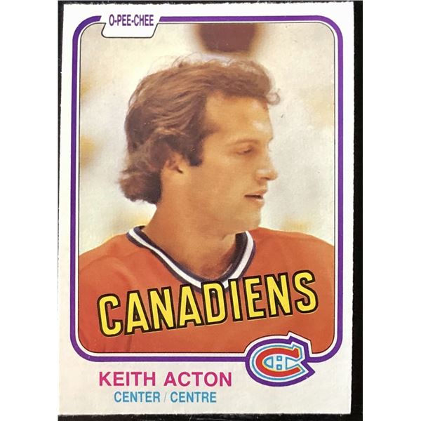 1981-82 O-PEE-CHEE KEITH ACTON ROOKIE CARD