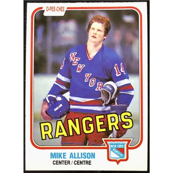 1981-82 O-PEE-CHEE MIKE ALLISON ROOKIE CARD