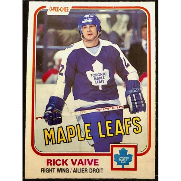 1981-82 O-PEE-CHEE RICK VAIVE
