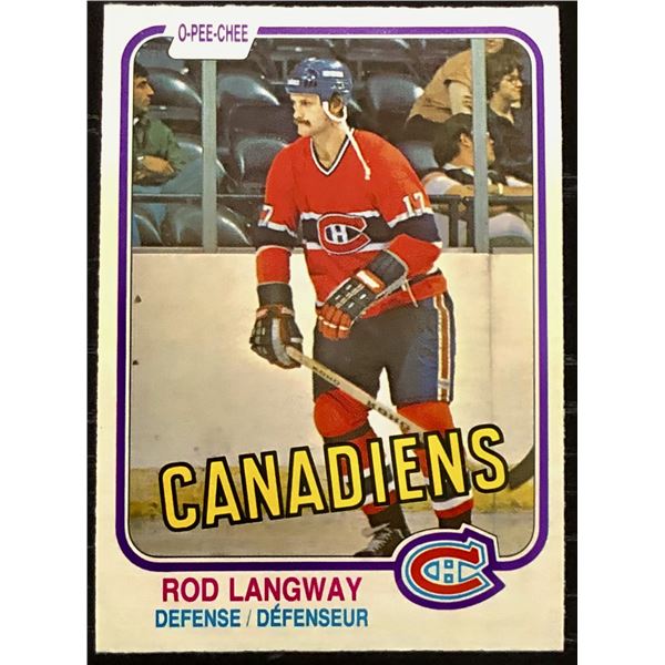 1981-82 O-PEE-CHEE ROD LANGWAY (HOF)