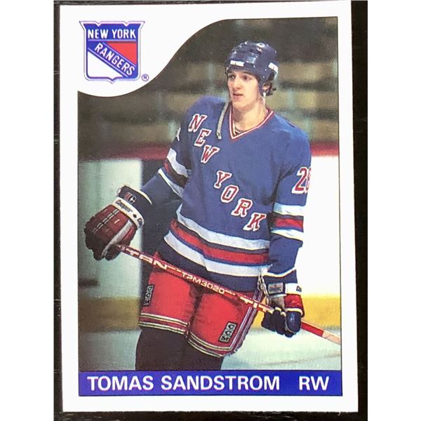 1985-86 O-PEE-CHEE TOMAS SANDSTROM ROOKIE CARD