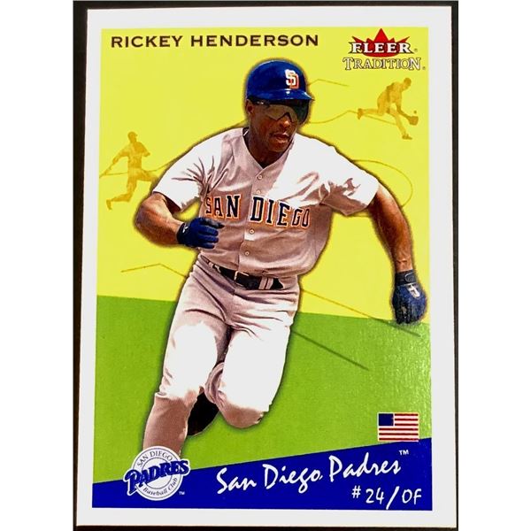 2002 FLEER TRADITION RICKEY HENDERSON (HOF)