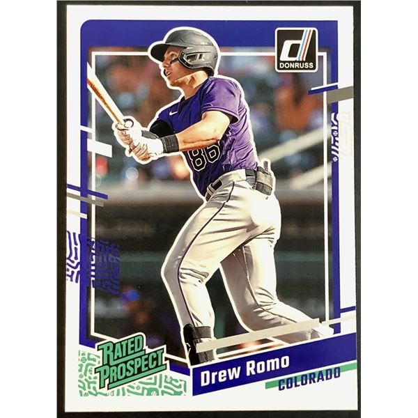 2023 DONRUSS DREW ROMO ROOKIE CARD