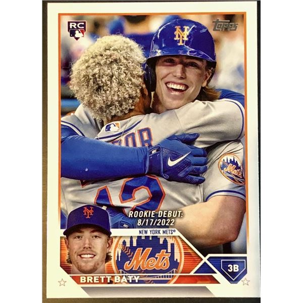 2023 TOPPS UPDATE BRETT BATY ROOKIE CARD