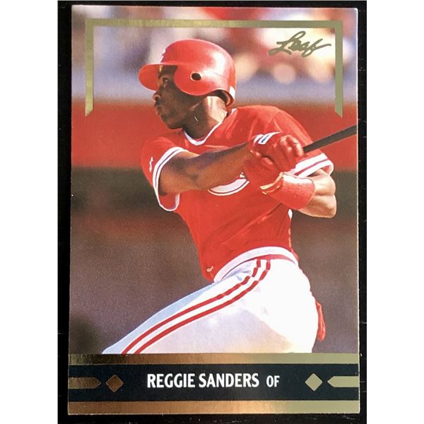 1991 LEAF REGGIE SANDERS ROOKIE CARD