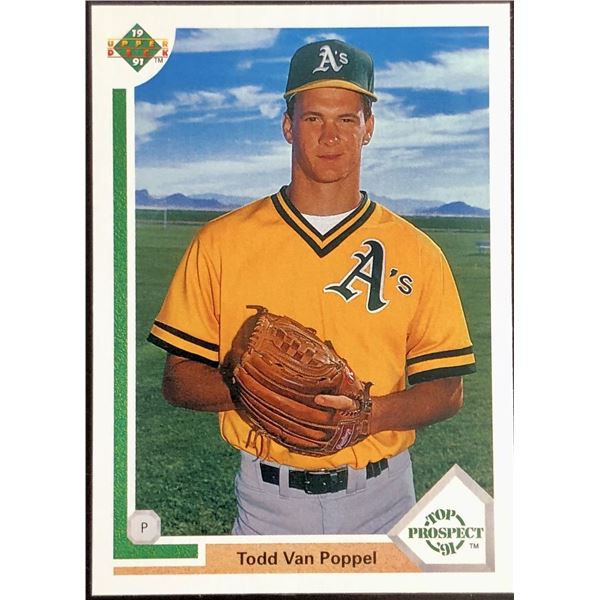 1991 UPPER DECK TODD VAN POPPEL ROOKIE CARD
