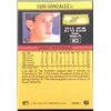 Image 2 : 1992 LEAF LUIS GONZALEZ ROOKIE CARD
