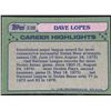 Image 2 : 1982 TOPPS DAVEY LOPES