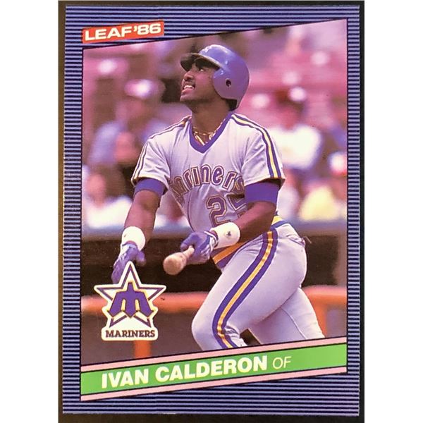 1986 LEAF IVAN CALDERON ROOKIE CARD