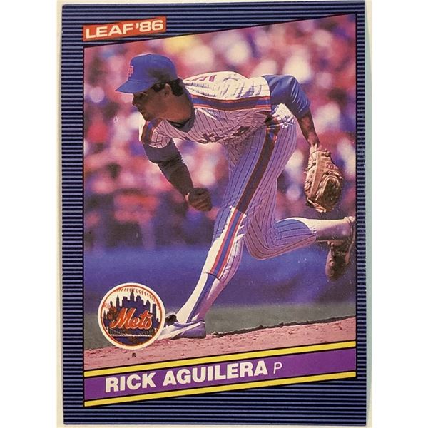 1986 LEAF RICK AGUILERA ROOKIE CARD
