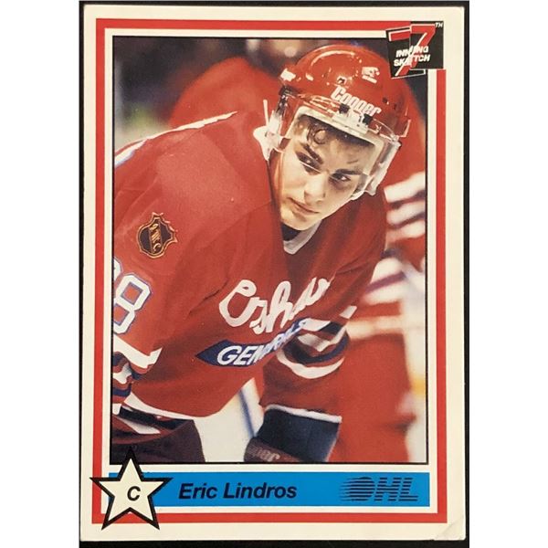 1990-91 ERIC LINDROS (HOF) JUNIOR CARD