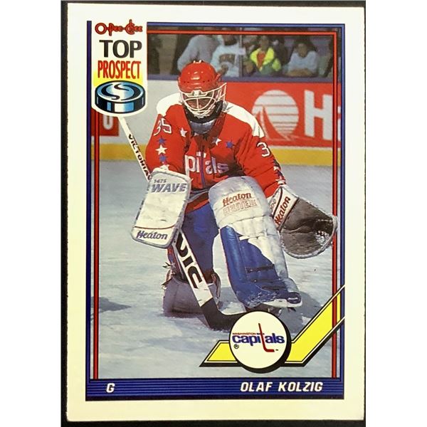 1991-92 O-PEE-CHEE OLAF KOLZIG ROOKIE CARD