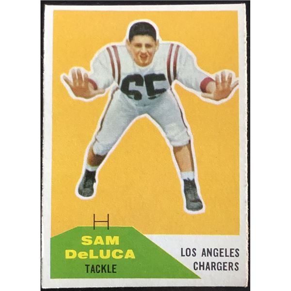1960 FLEER NFL SAM DeLUCA ROOKIE CARD