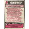 Image 2 : 1977 TOPPS LEN HAUSS