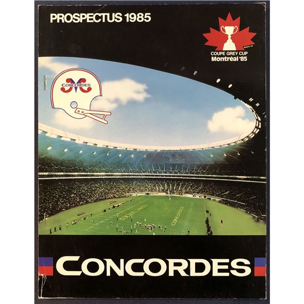 1985 MONTREAL CONCORDES TEAM PROSPECTUS