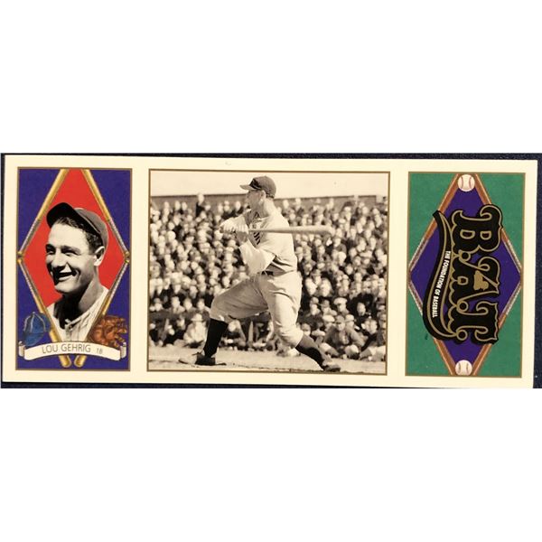 1993 Upper Deck BAT The Foundation Of Baseball Triple Folder - LOU GEHRIG (HOF)