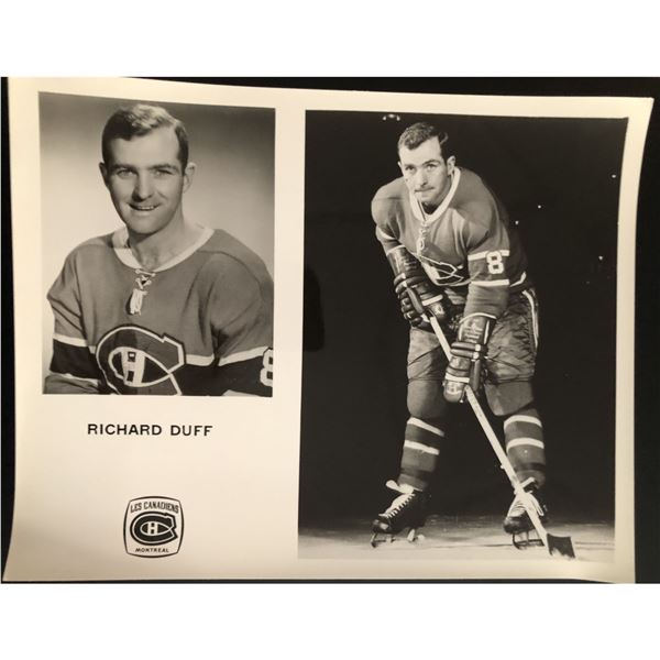 1967 MONTREAL CANADIENS 8"x10" PUBLICITY PHOTO - DICK DUFF (HOF)
