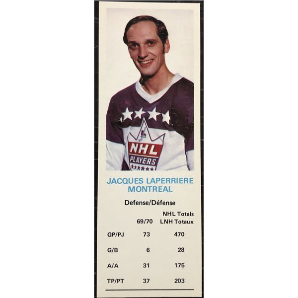 1970-71 DAD'S COOKIES JACQUES LAPERRIERE (HOF)