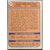 Image 2 : 1974-75 TOPPS ALEX DELVECCHIO (HOF)