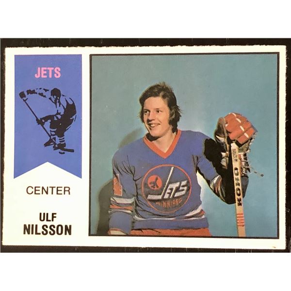 1974-75 O-PEE-CHEE WHA ULF NILSSON ROOKIE CARD