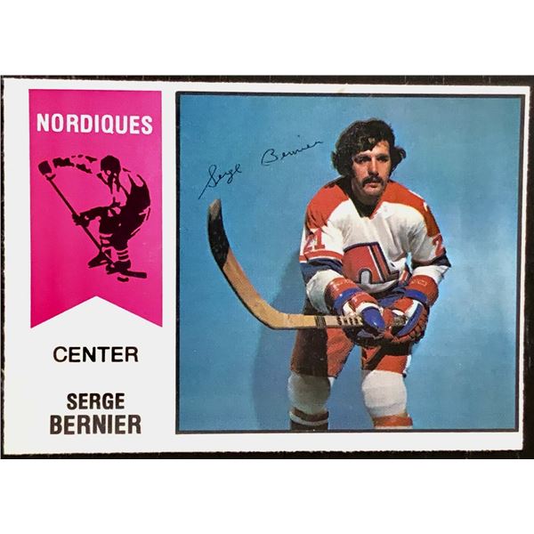 1974-75 O-PEE-CHEE WHA SERGE BERNIER ROOKIE CARD