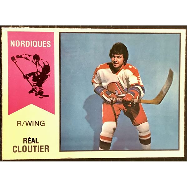 1974-75 O-PEE-CHEE WHA REAL CLOUTIER ROOKIE CARD