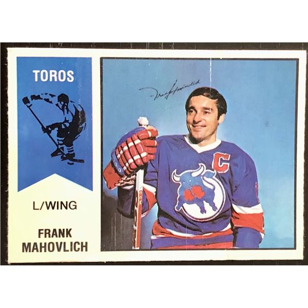 1974-75 O-PEE-CHEE WHA FRANK MAHOVLICH (HOF)
