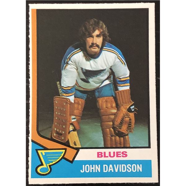 1974-75 O-PEE-CHEE JOHN DAVIDSON (HOF) ROOKIE CARD