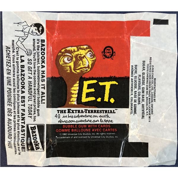 1982 O-PEE-CHEE E.T. (THE EXTRA-TERRESTRIAL) WRAPPER
