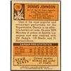 Image 2 : 1978-79 TOPPS NBA DENNIS JOHNSON (HOF) ROOKIE CARD