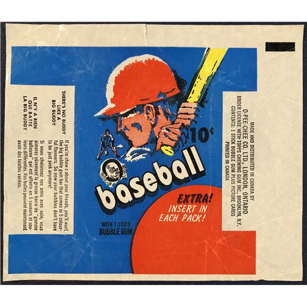 1971 O-PEE-CHEE BASEBALL WRAPPER