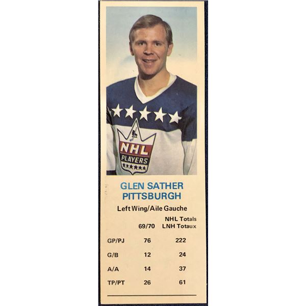 1970-71 DAD'S COOKIES GLEN SATHER (HOF)