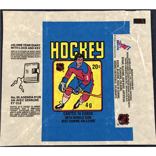 1979-80 O-PEE-CHEE HOCKEY WRAPPER - GRETZKY ROOKIE YEAR