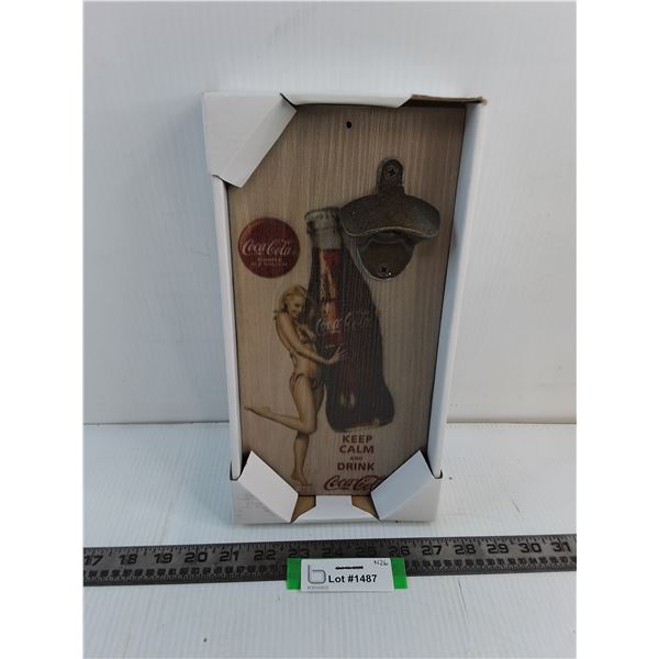 Coca-Cola Bottle Opener Wall Decor - 12" x 6"