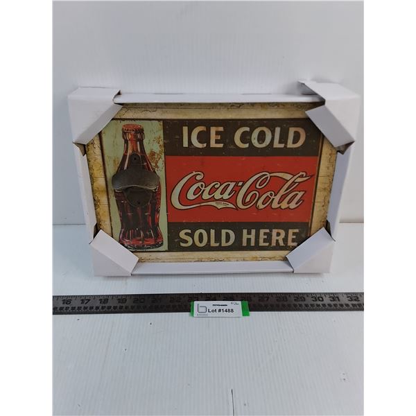 Coca-Cola Bottle Opener Wall Decor - 10" x 14"