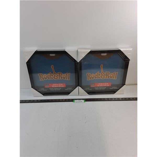 (2) Sealed T-Shirt Display Frames - 13" x 13"