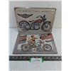 Image 1 : (2) Metal "Motorcycle Themed" Wall Decor - 8" x 12"