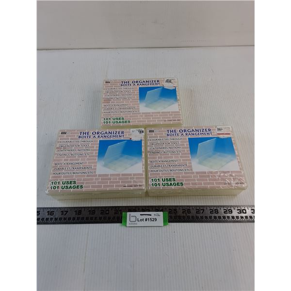 (3) Sealed Karmin Plastic Box Organizers